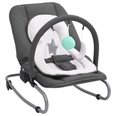 Hamaca mecedora para bebés de acero gris antracita Hamaca mecedora para bebés de acero gris antracita