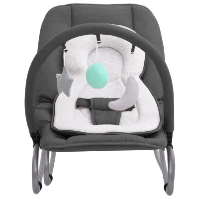 Hamaca mecedora para bebés de acero gris antracita Hamaca mecedora para bebés de acero gris antracita