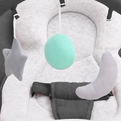 Hamaca mecedora para bebés de acero gris antracita Hamaca mecedora para bebés de acero gris antracita
