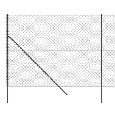 Cerca de alambre gris antracita 2,2x10 m Cerca de alambre gris antracita 2,2x10 m
