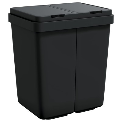 Cubo de basura doble gris antracita 2x25 L Cubo de basura doble gris antracita 2x25 L