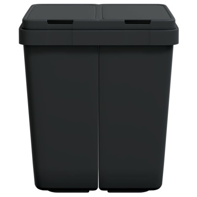 Cubo de basura doble gris antracita 2x25 L Cubo de basura doble gris antracita 2x25 L