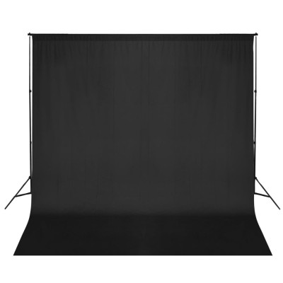 Sistema de soporte de telón fondo fotográfico 600x300 cm negro Sistema de soporte de telón fondo fotográfico 600x300 cm negro