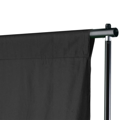 Sistema de soporte de telón fondo fotográfico 600x300 cm negro Sistema de soporte de telón fondo fotográfico 600x300 cm negro