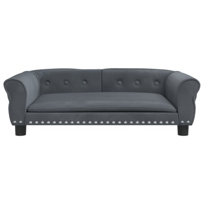 Cama para perros de terciopelo gris oscuro 95x55x30 cm Cama para perros de terciopelo gris oscuro 95x55x30 cm