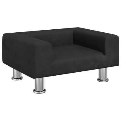 Cama para perros de terciopelo negra 50x40x26,5 cm Cama para perros de terciopelo negra 50x40x26,5 cm