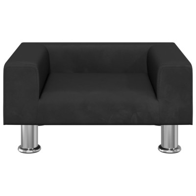 Cama para perros de terciopelo negra 50x40x26,5 cm Cama para perros de terciopelo negra 50x40x26,5 cm