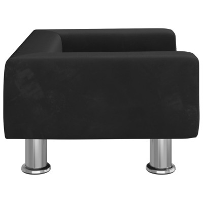 Cama para perros de terciopelo negra 50x40x26,5 cm Cama para perros de terciopelo negra 50x40x26,5 cm