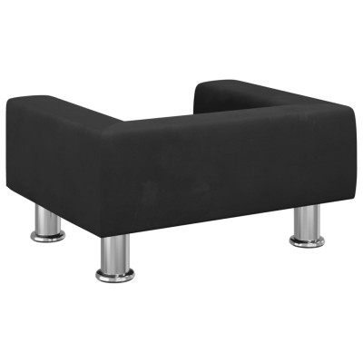 Cama para perros de terciopelo negra 50x40x26,5 cm Cama para perros de terciopelo negra 50x40x26,5 cm