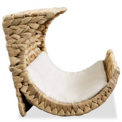 Cama para gato con cojín de jacinto de agua 37x20x20 cm Cama para gato con cojín de jacinto de agua 37x20x20 cm