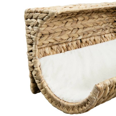 Cama para gato con cojín de jacinto de agua 37x20x20 cm Cama para gato con cojín de jacinto de agua 37x20x20 cm