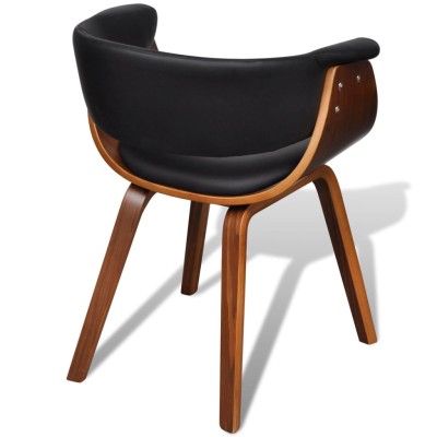 Sillas de comedor 6 unidades madera curvada y cuero artificial Sillas de comedor 6 unidades madera curvada y cuero artificial