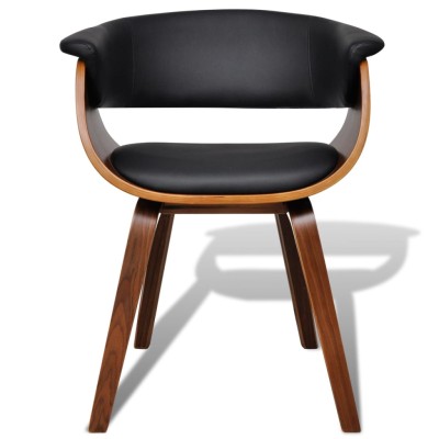 Sillas de comedor 6 unidades madera curvada y cuero artificial Sillas de comedor 6 unidades madera curvada y cuero artificial