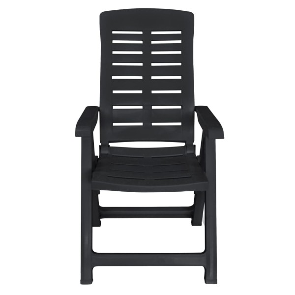 Conjunto de comedor de jardín 11 piezas plástico gris antracita Conjunto de comedor de jardín 11 piezas plástico gris antracita