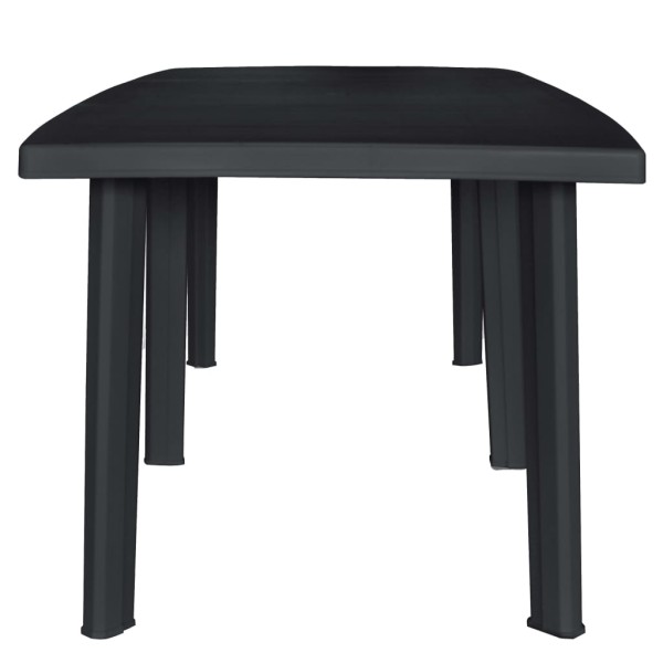Conjunto de comedor de jardín 11 piezas plástico gris antracita Conjunto de comedor de jardín 11 piezas plástico gris antracita