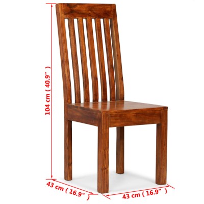 Sillas de comedor 6 uds madera maciza acabado sheesham moderno Sillas de comedor 6 uds madera maciza acabado sheesham moderno