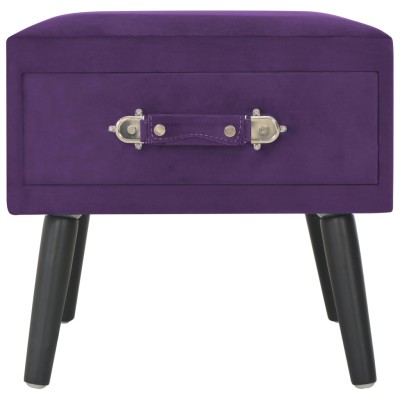 Mesitas de noche 2 unidades 40x35x40cm terciopelo morado oscuro Mesitas de noche 2 unidades 40x35x40cm terciopelo morado oscuro