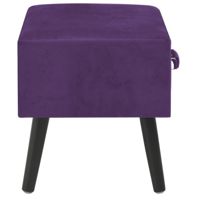 Mesitas de noche 2 unidades 40x35x40cm terciopelo morado oscuro Mesitas de noche 2 unidades 40x35x40cm terciopelo morado oscuro