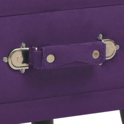 Mesitas de noche 2 unidades 40x35x40cm terciopelo morado oscuro Mesitas de noche 2 unidades 40x35x40cm terciopelo morado oscuro