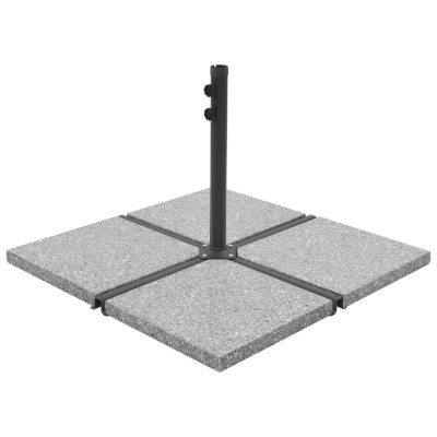 Placa de peso para sombrilla 4 uds granito gris cuadrada 100kg Placa de peso para sombrilla 4 uds granito gris cuadrada 100kg