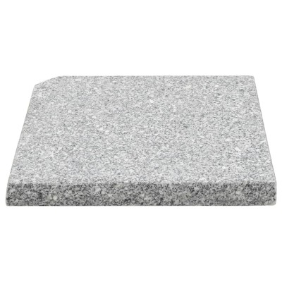 Placa de peso para sombrilla 4 uds granito gris cuadrada 100kg Placa de peso para sombrilla 4 uds granito gris cuadrada 100kg