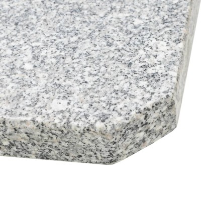 Placa de peso para sombrilla 4 uds granito gris cuadrada 100kg Placa de peso para sombrilla 4 uds granito gris cuadrada 100kg