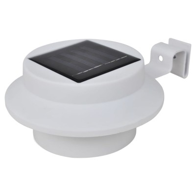 Lámparas solares para valla exterior 12 uds LED negro Lámparas solares para valla exterior 12 uds LED negro