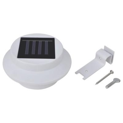 Lámparas solares para valla exterior 12 uds LED negro Lámparas solares para valla exterior 12 uds LED negro
