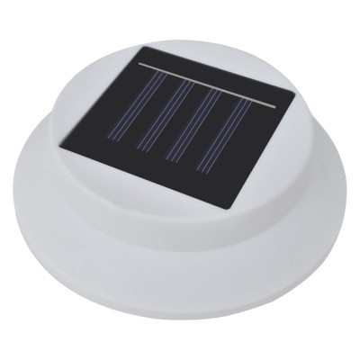 Lámparas solares para valla exterior 12 uds LED negro Lámparas solares para valla exterior 12 uds LED negro