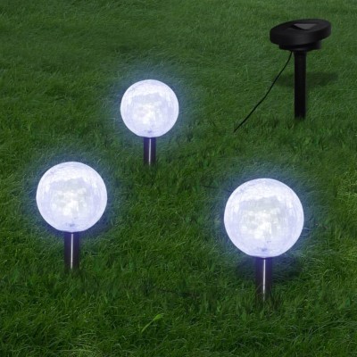 Lámparas de jardín LED con anclajes y paneles solares 6 uds Lámparas de jardín LED con anclajes y paneles solares 6 uds