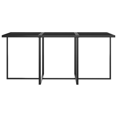 Set de comedor para jardín 11 pzas cojines ratán sintético gris Set de comedor para jardín 11 pzas cojines ratán sintético gris
