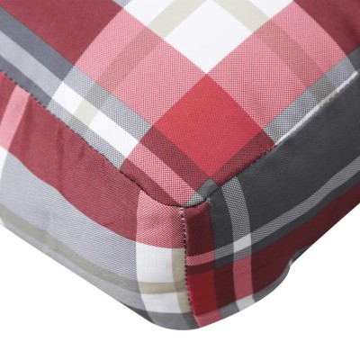 Cojín para sofá de palets de tela a cuadros rojos Cojín para sofá de palets de tela a cuadros rojos