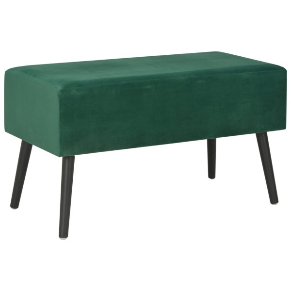 Banco con cajones terciopelo verde 80 cm