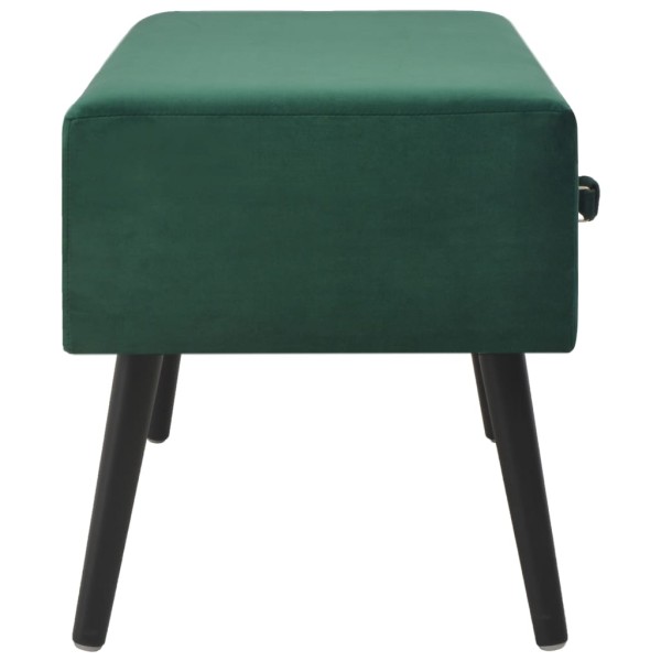 Banco con cajones terciopelo verde 80 cm