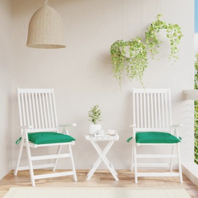 Cojines de silla de jardín 2 uds tela Oxford verde 50x50x7 cm Cojines de silla de jardín 2 uds tela Oxford verde 50x50x7 cm