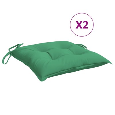 Cojines de silla de jardín 2 uds tela Oxford verde 50x50x7 cm Cojines de silla de jardín 2 uds tela Oxford verde 50x50x7 cm