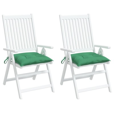 Cojines de silla de jardín 2 uds tela Oxford verde 50x50x7 cm Cojines de silla de jardín 2 uds tela Oxford verde 50x50x7 cm