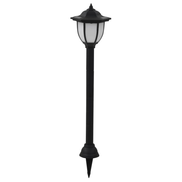 Lámparas solares de exterior negras LED 6 uds Lámparas solares de exterior negras LED 6 uds