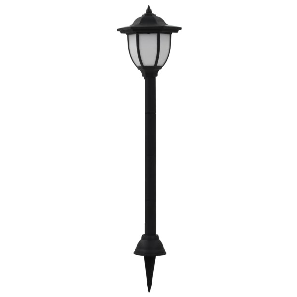 Lámparas solares de exterior negras LED 6 uds Lámparas solares de exterior negras LED 6 uds