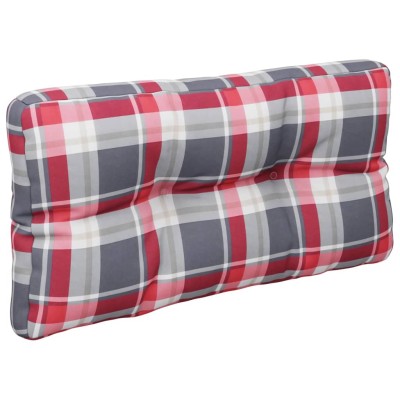 Cojín para sofá de palets tela a cuadros rojo 70x40x12 cm Cojín para sofá de palets tela a cuadros rojo 70x40x12 cm