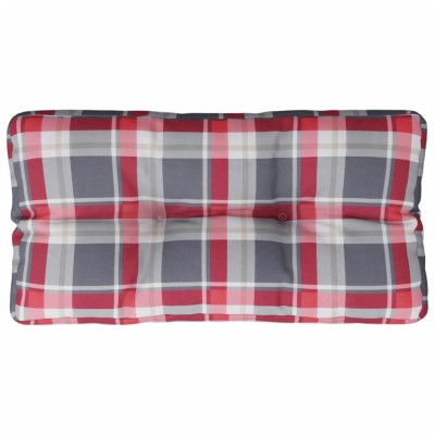 Cojín para sofá de palets tela a cuadros rojo 70x40x12 cm Cojín para sofá de palets tela a cuadros rojo 70x40x12 cm