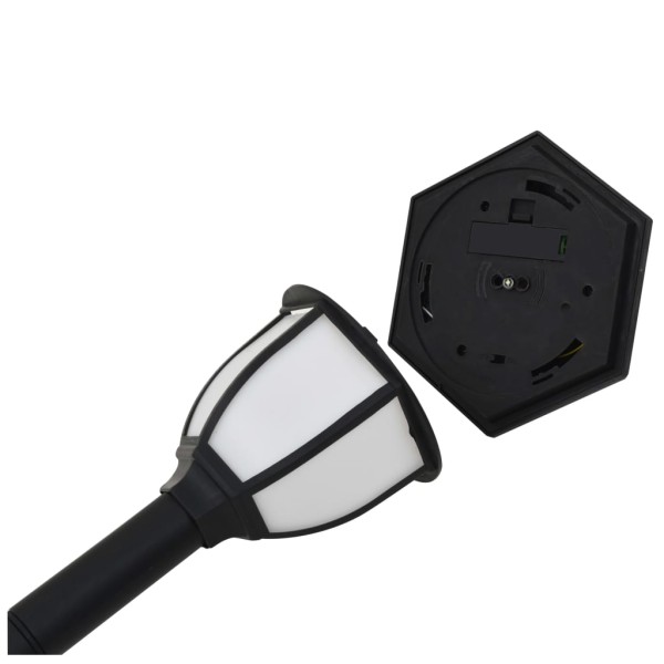 Lámparas solares de exterior negras LED 6 uds Lámparas solares de exterior negras LED 6 uds