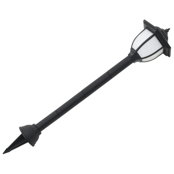 Lámparas solares de exterior negras LED 6 uds Lámparas solares de exterior negras LED 6 uds
