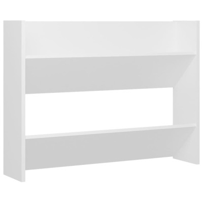 Zapatero de pared madera contrachapada blanco 80x18x60 cm Zapatero de pared madera contrachapada blanco 80x18x60 cm