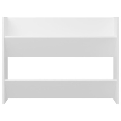 Zapatero de pared madera contrachapada blanco 80x18x60 cm Zapatero de pared madera contrachapada blanco 80x18x60 cm
