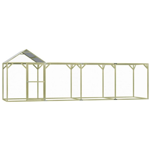 Gallinero de madera de pino impregnada 6x1,5x2 m Gallinero de madera de pino impregnada 6x1,5x2 m