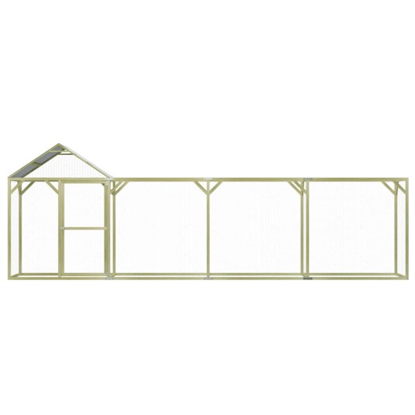 Gallinero de madera de pino impregnada 6x1,5x2 m Gallinero de madera de pino impregnada 6x1,5x2 m