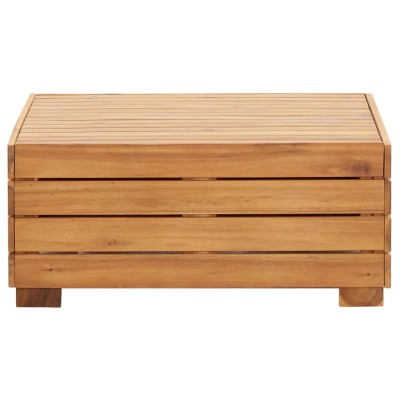 Muebles de jardín 6 pzas y cojines madera acacia blanco crema