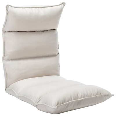 Tumbona de suelo plegable de tela crema Tumbona de suelo plegable de tela crema