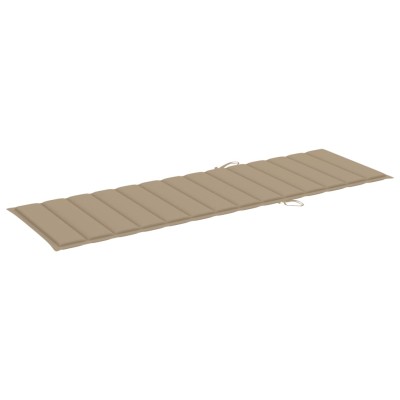 Tumbona doble y cojines beige madera pino impregnada Tumbona doble y cojines beige madera pino impregnada
